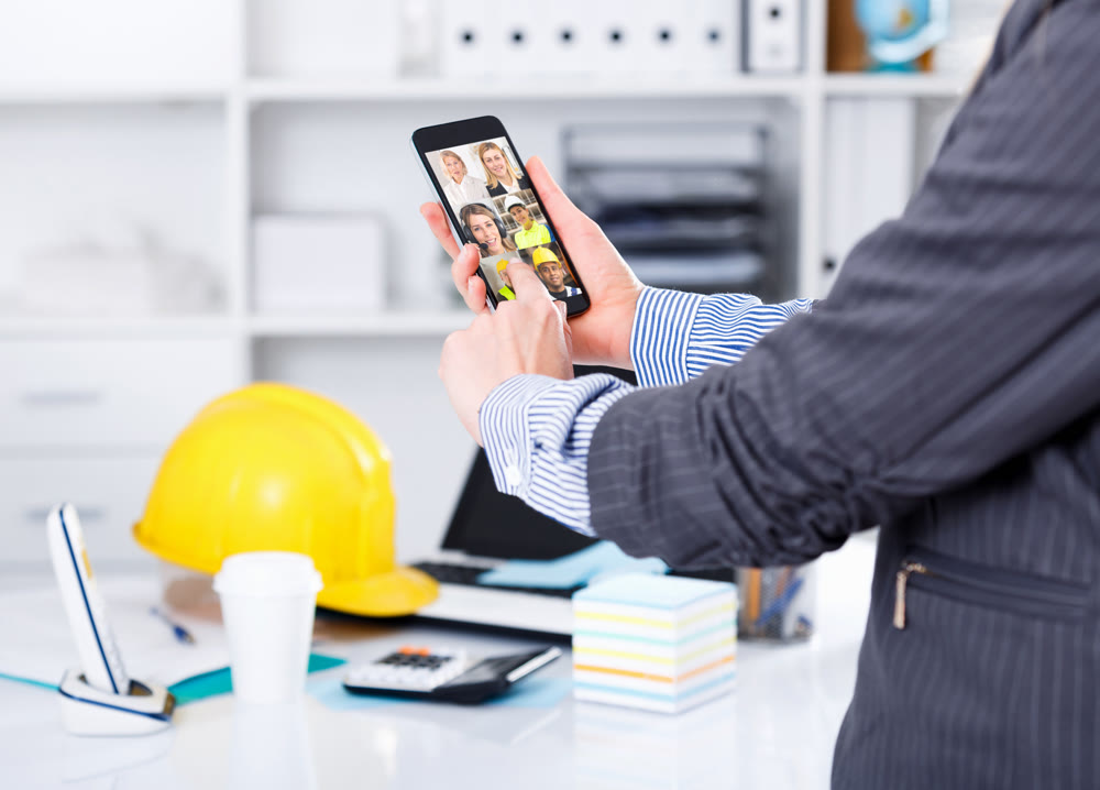 Businesswoman using smartphone