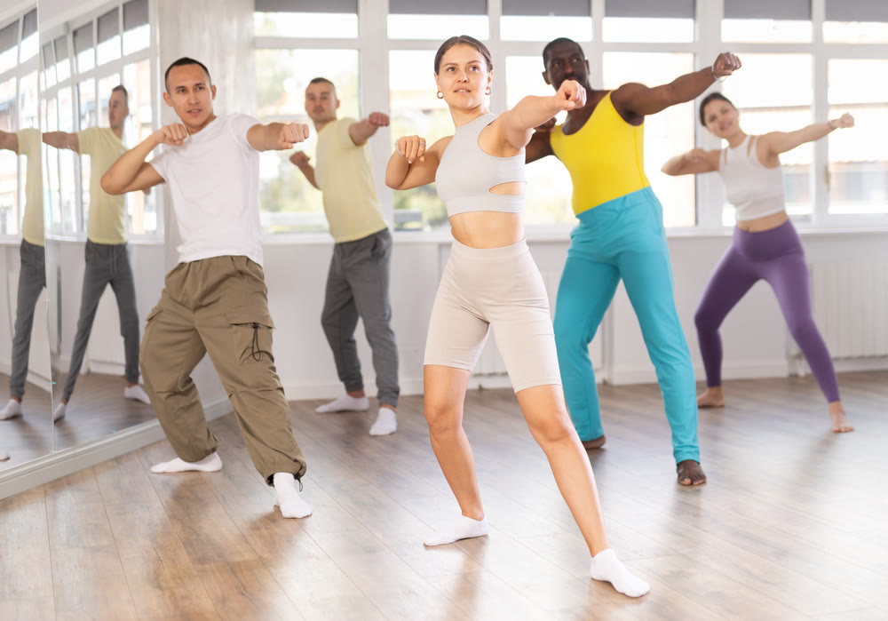 Group of people dancing modern dances