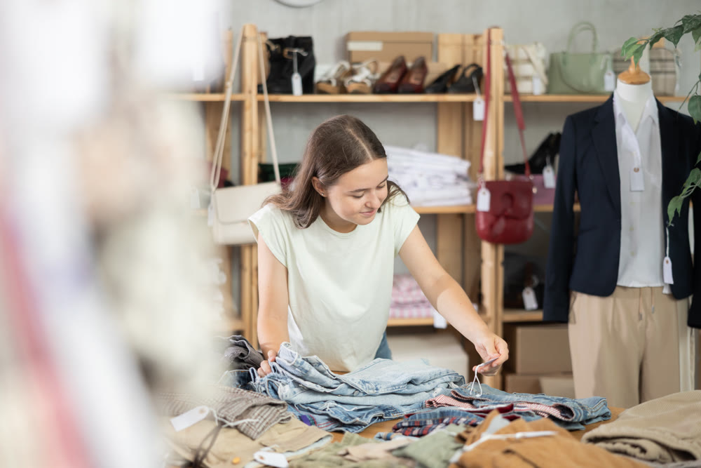Teen chooses jeans