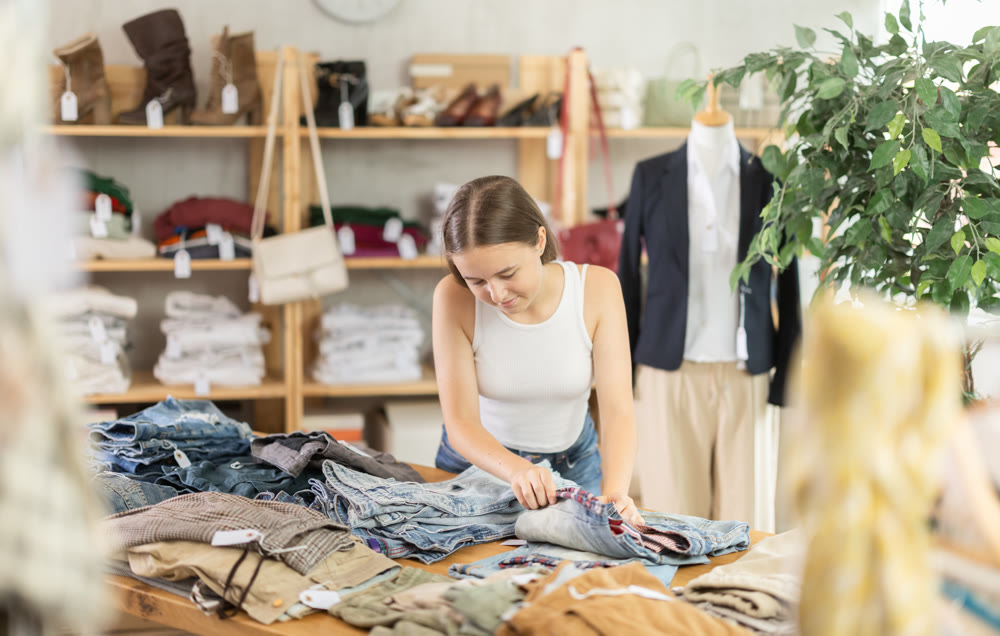 Teen chooses jeans