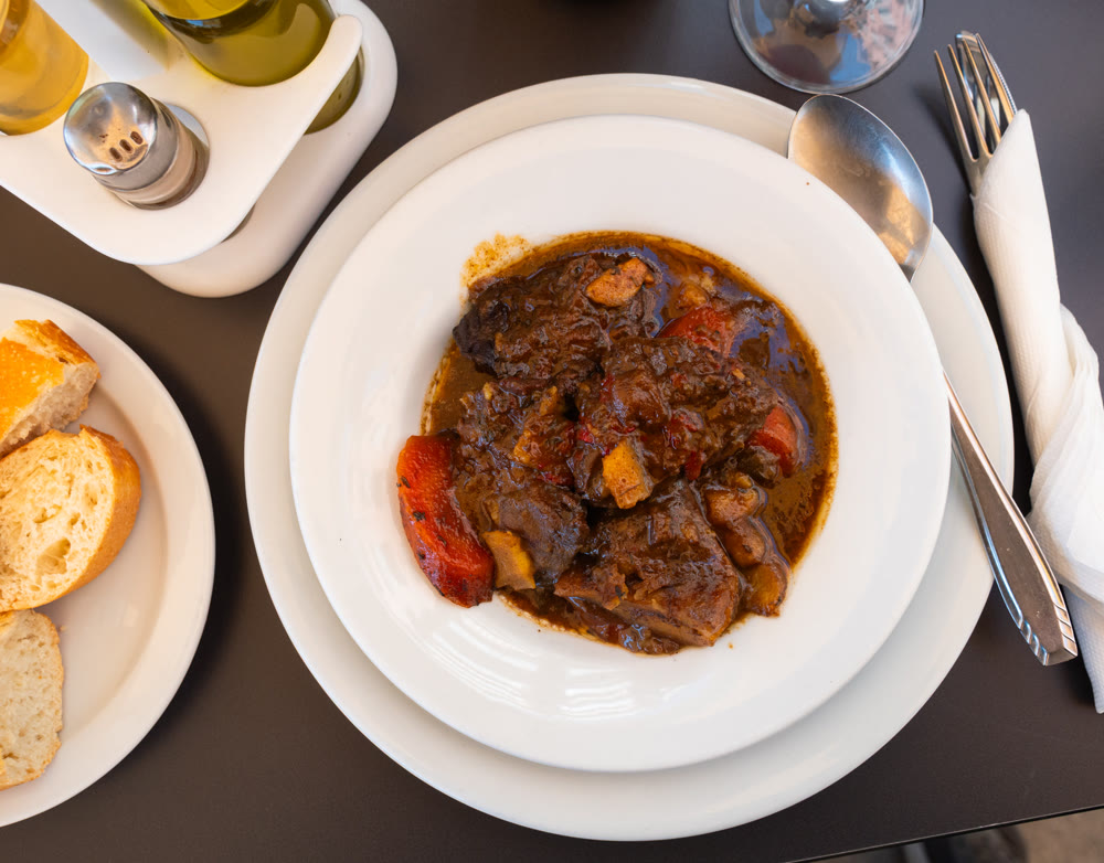 Beef stew with potatoes and vegetables