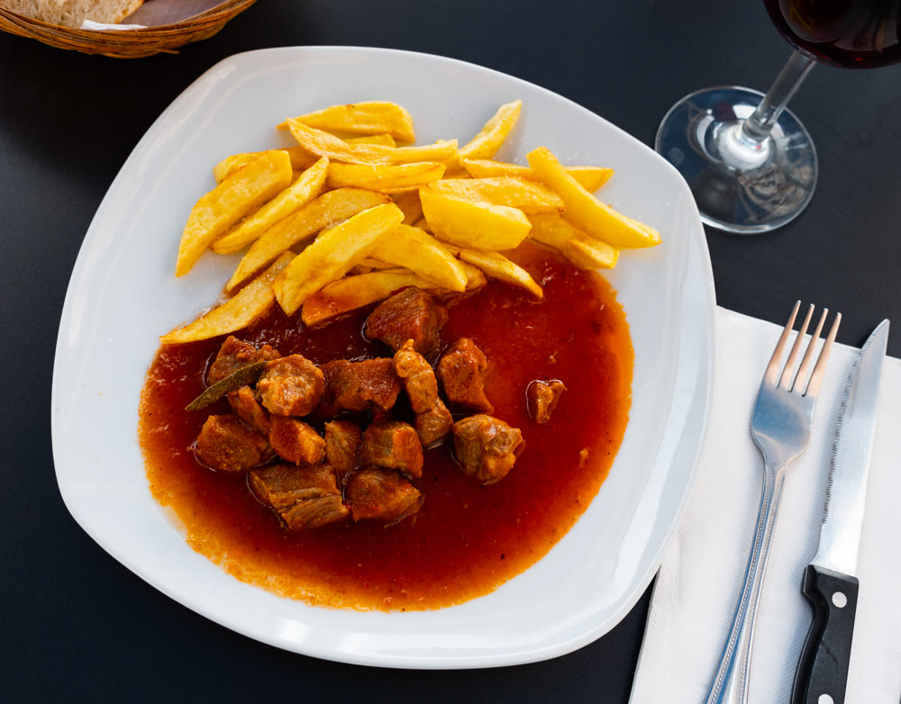 Beef stew with potatoes and vegetables