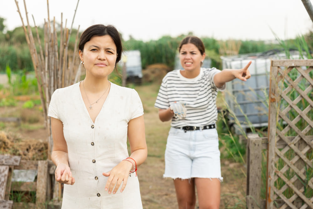 Farm neighbors quarrel over farm backyard in day
