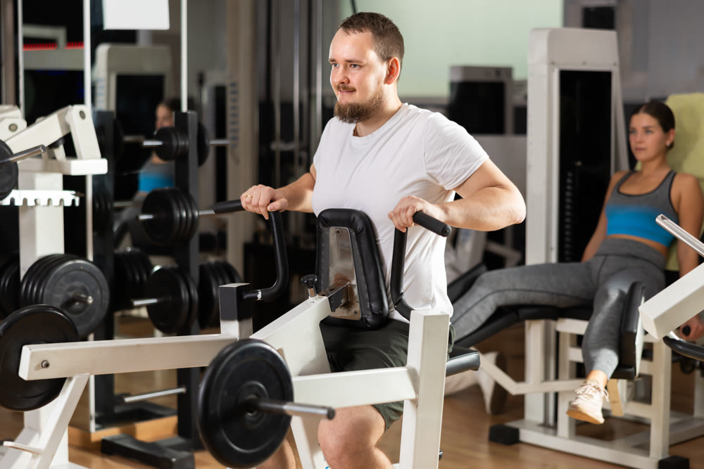Man Doing Back Training