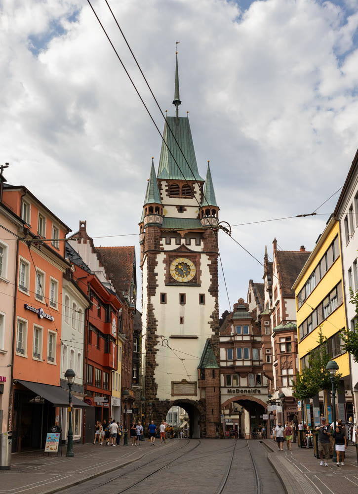 Martinstor is former town fortification and gate in Freiburg im Breisgau that have been preserved since medieval times, Germany