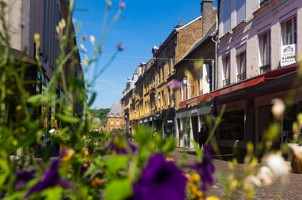Ancient cobbled streets of Charleville-Mezieres, France