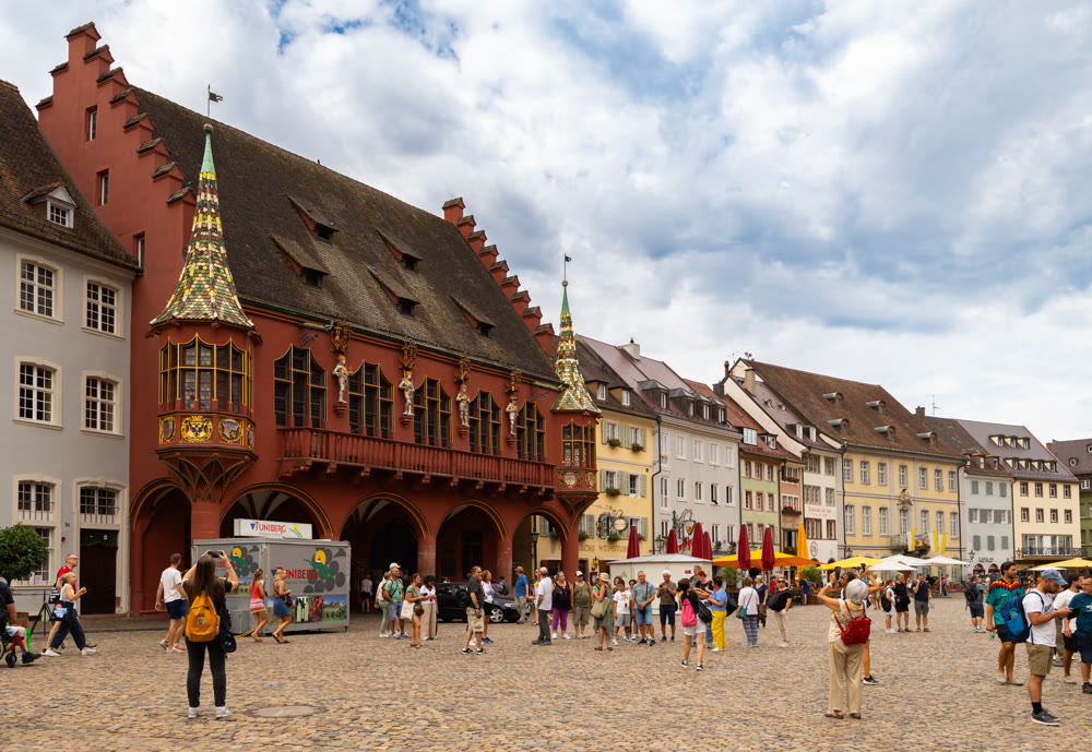 Winding pedestrian street, Germany, Freiburg im Breisgau