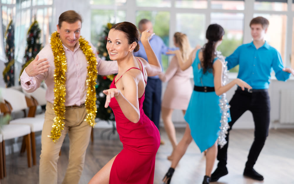 Adult couple dancing