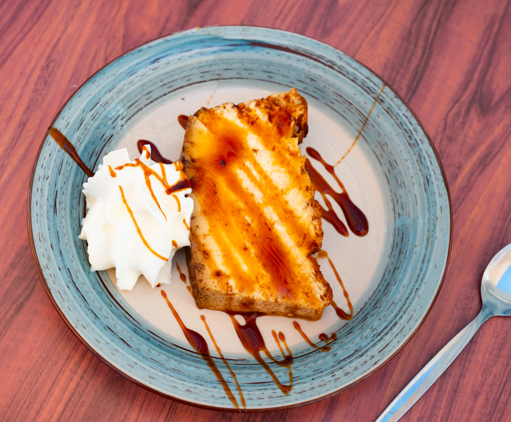 delectable pudding served elegantly