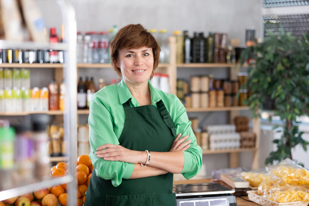 Portrait of a Female Salesperson in a Store