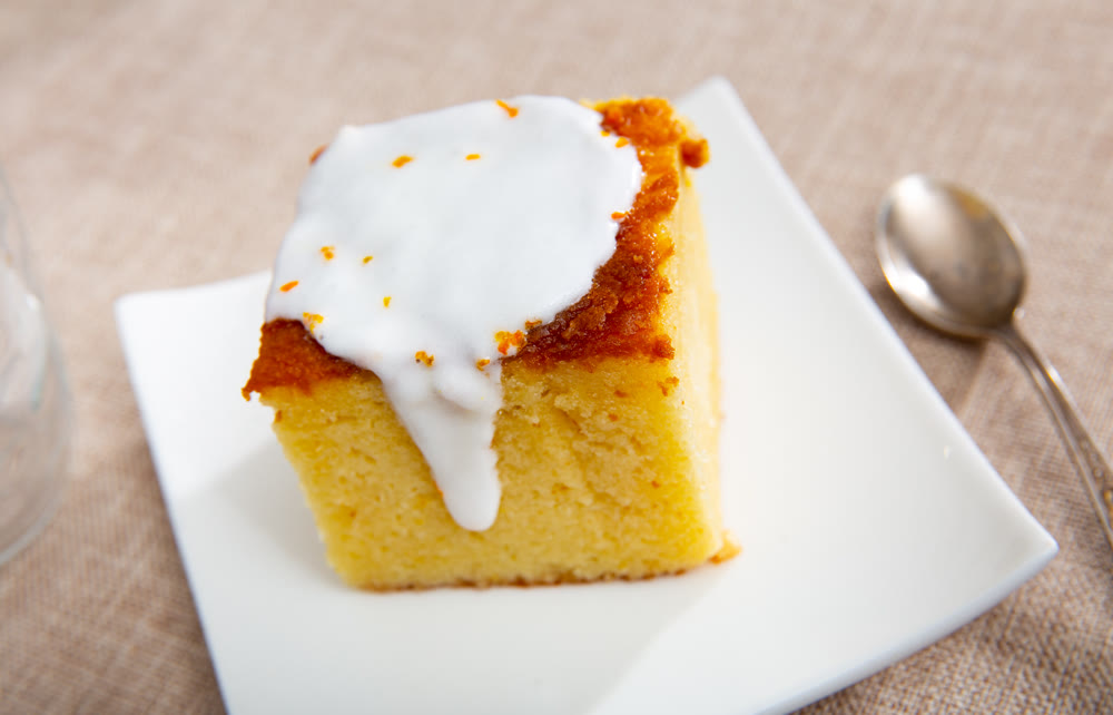 Citrus homemade orange cake. Homemade bakery concept