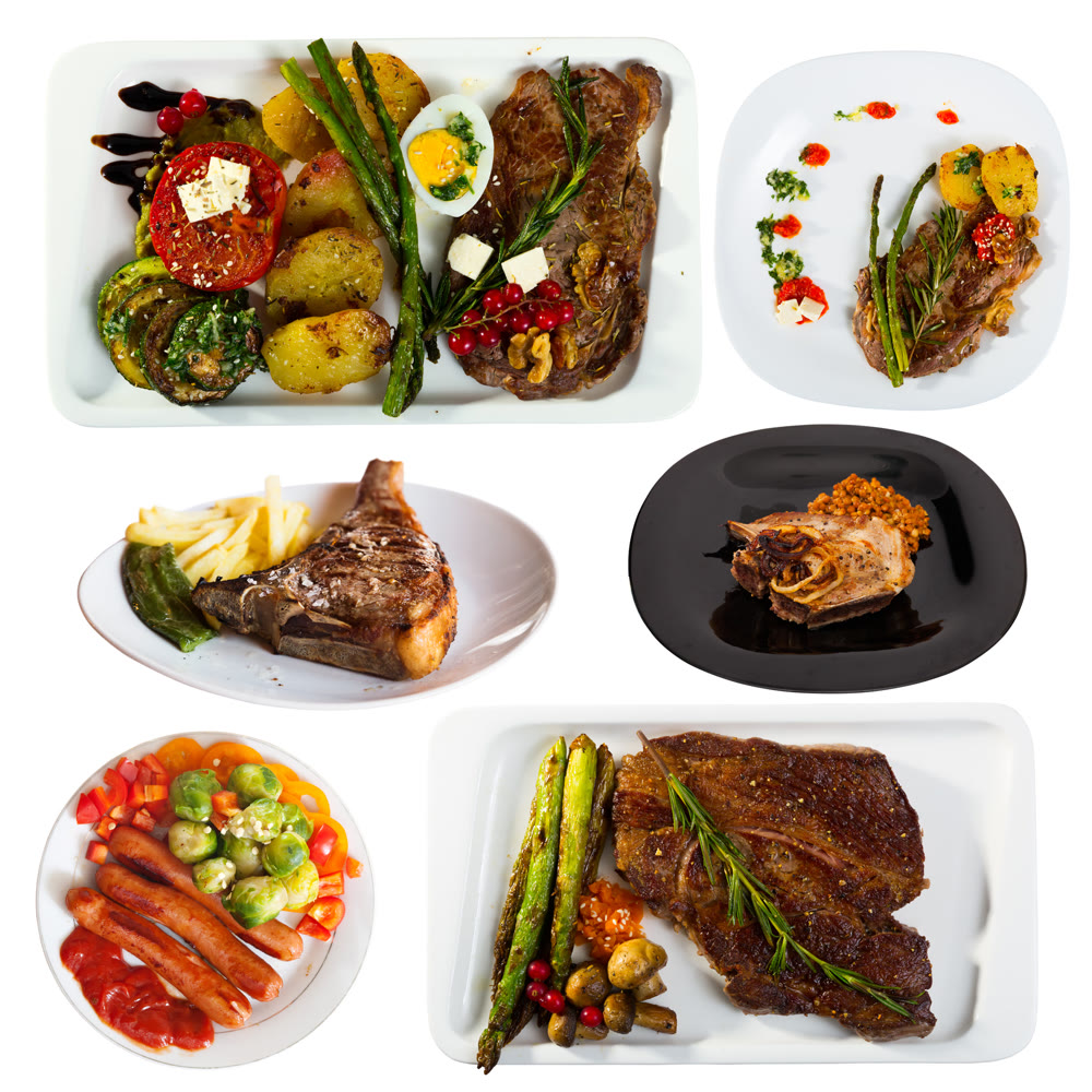 Collection of meals from pork and veal