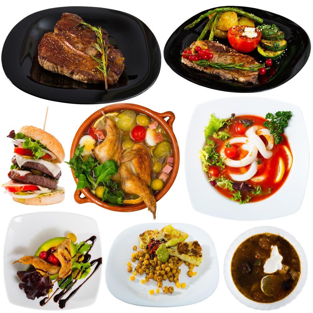 Collection of various dishes