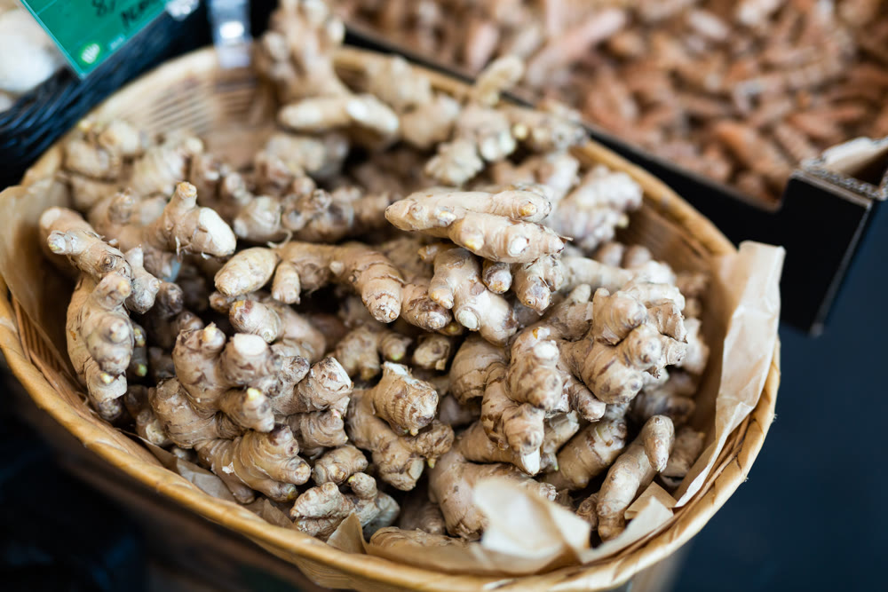 Fresh aroma ginger roots