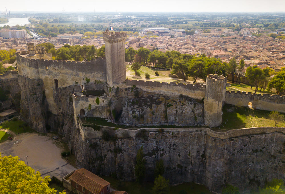 Aerial view of Chateau de Beaucaire