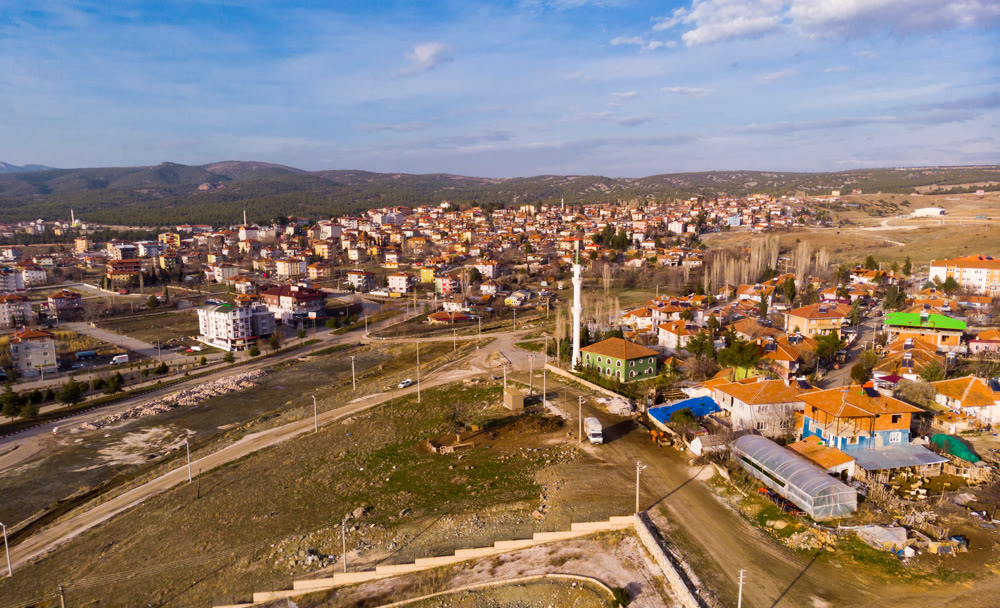 Small Turkish town Cavdir in Burdur Province