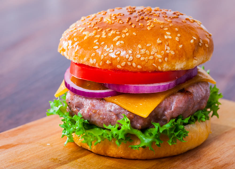 Classic homemade cheeseburger