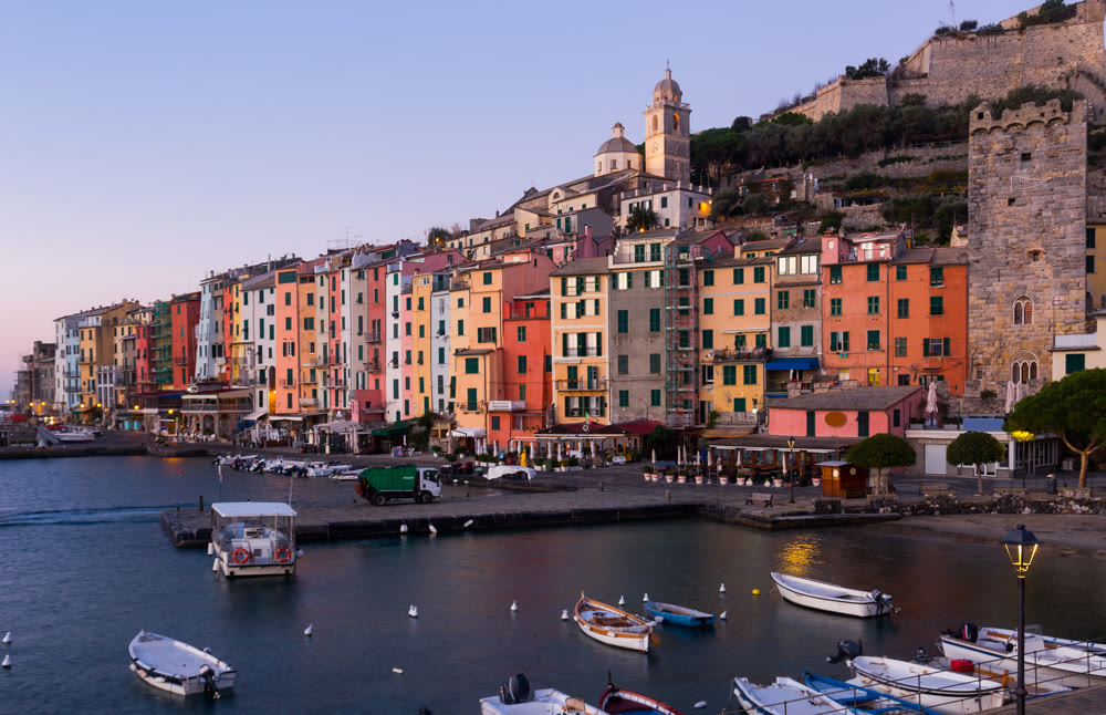 Evening landscape of Portovenere, Italy