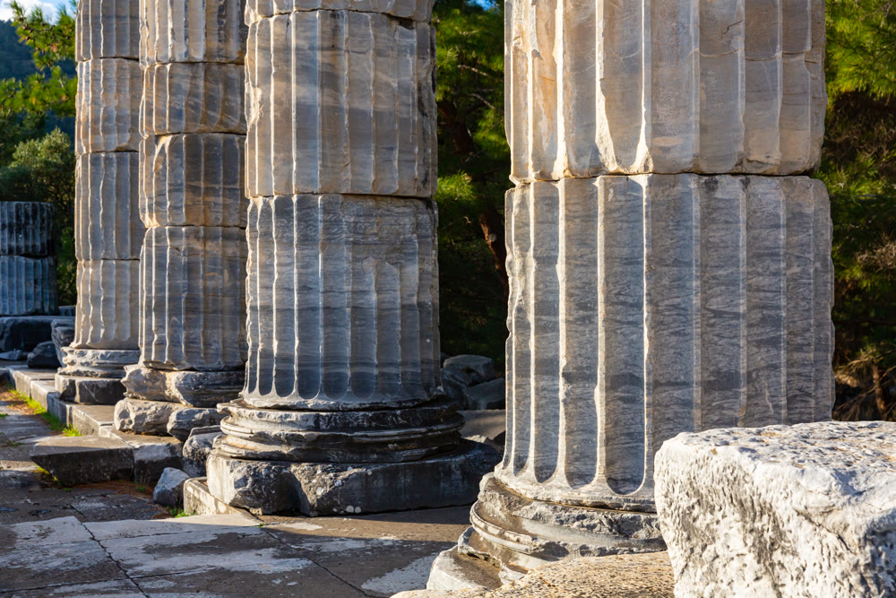 Athena temple in Priene, Turkey.