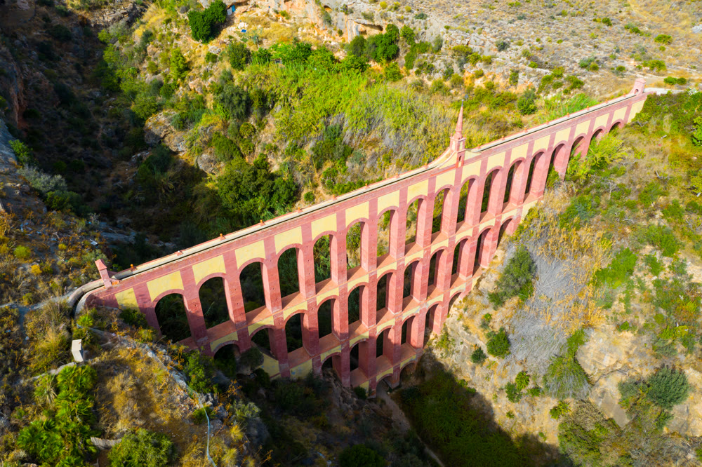 Picturesque view of Aqueduct Eagle, Andalusia, Spain