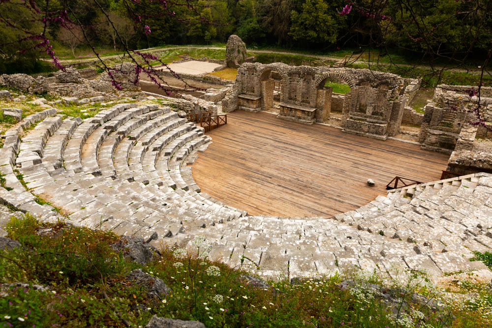 Ancient ruins of Butrint Theatre, Albania